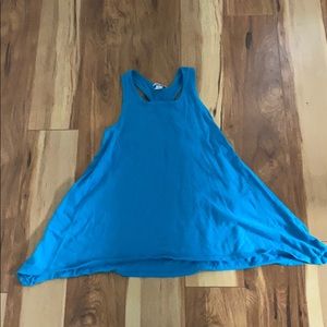 A bright blue tank top.